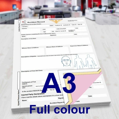 3 Part A3 NCR Pads Full Colour